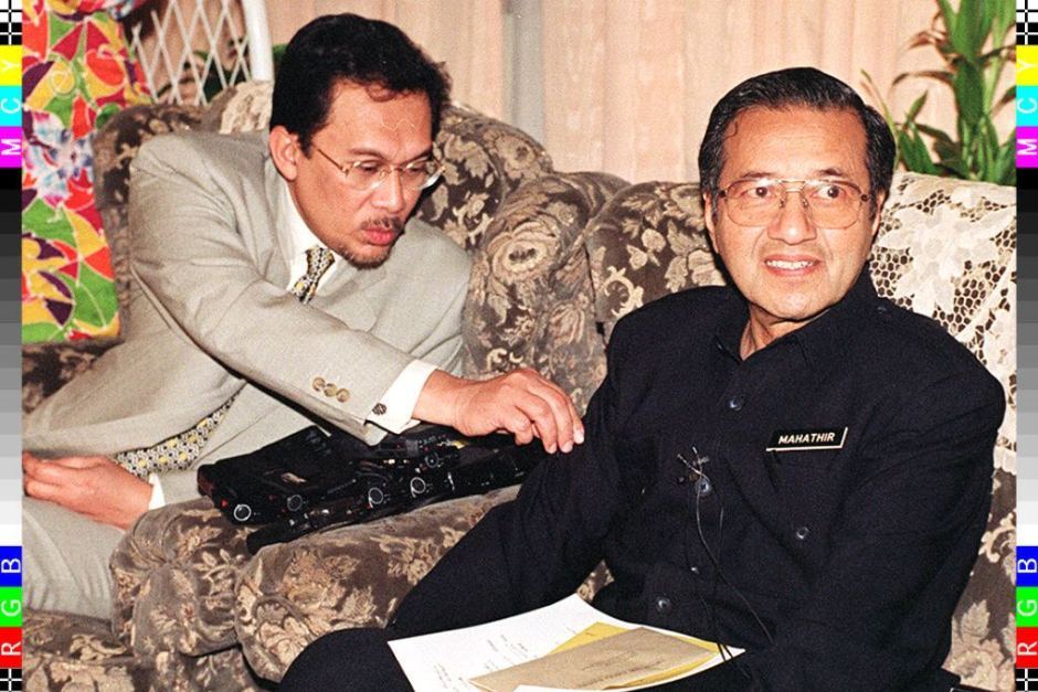 DinMerican A younger Datuk Seri Anwar Ibrahim and Tun M.